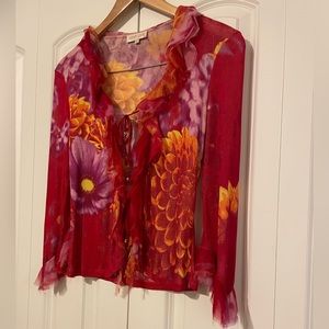 Roberto Cavalli Vintage Blouse Chiffon Silk Blouse- RARE!